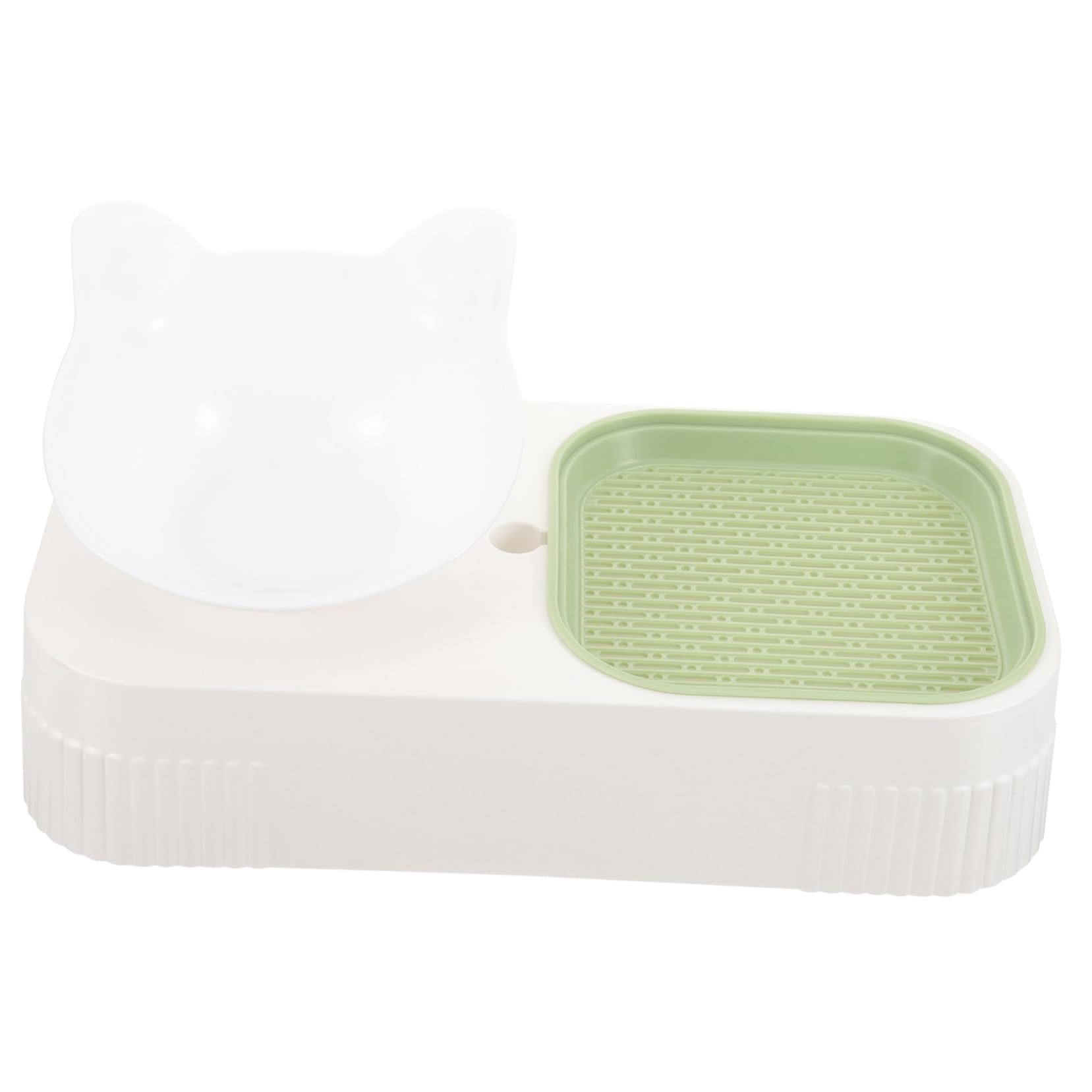 SUPVOX Unique Design Cat Feeder Pet Bowl Floor Feeding Dish Cat Grass Planter Pet Water Container