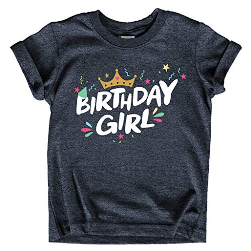 Image of Birthday Girl Shirt Crown 1st First 2nd Two 3rd 4th 5th Toddler Birthday Outfit