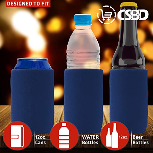 image for CSBD Beer Can Coolers Sleeves, Soft Insulated Reusable Drink Caddies f
