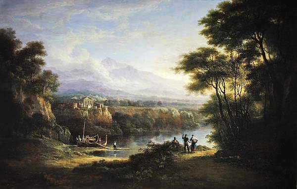 Toile murale abstraite paysage classique Alexander Nasmyth pour décorer le salon