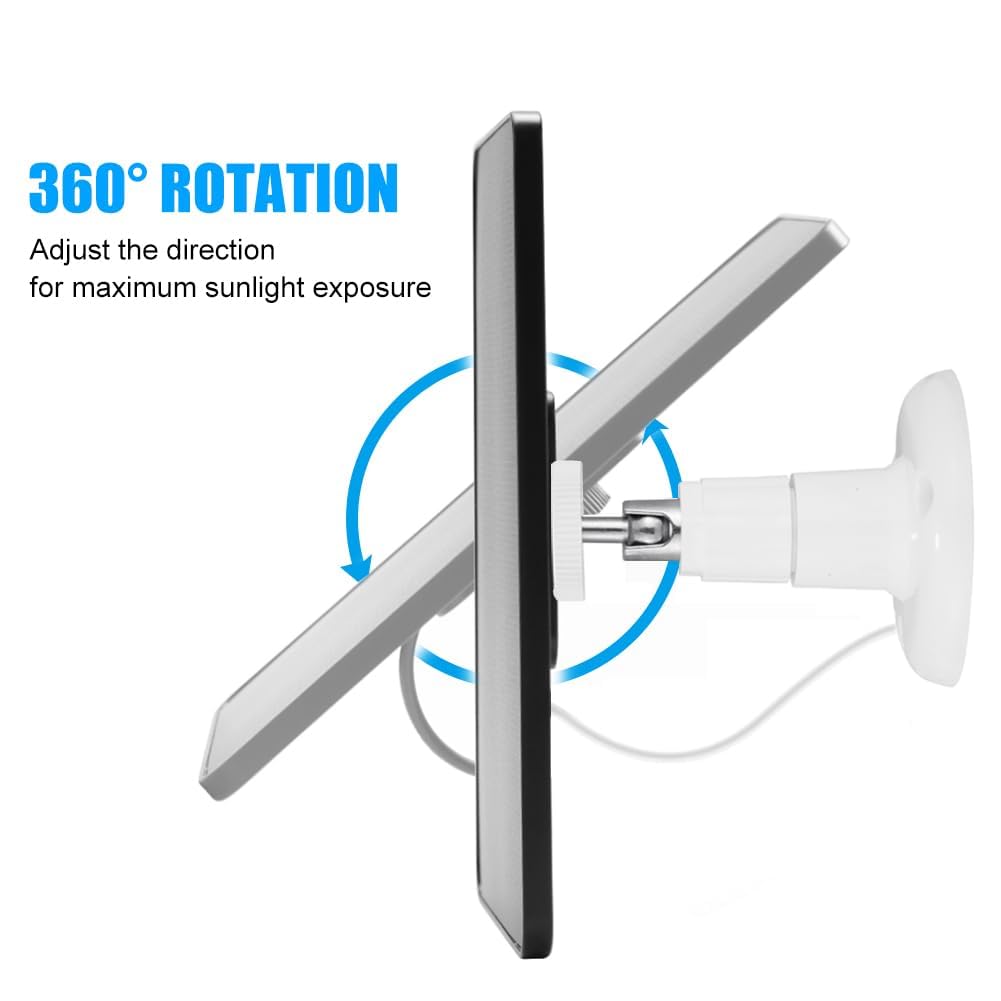 Pannello Solare 5W Per Videocitofono E Ring Doorbell - Impermeabile IP65, Cavo 3m, Facile Installazione
