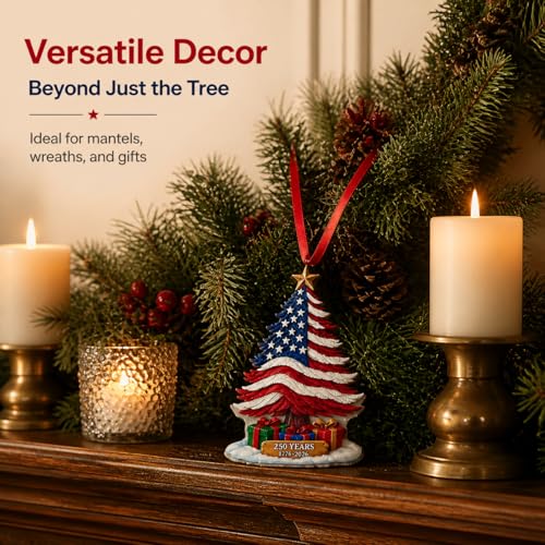 WEGLS for 250th Anniversary USA Ornament, 4 of July Party Tree Decoration — view 3