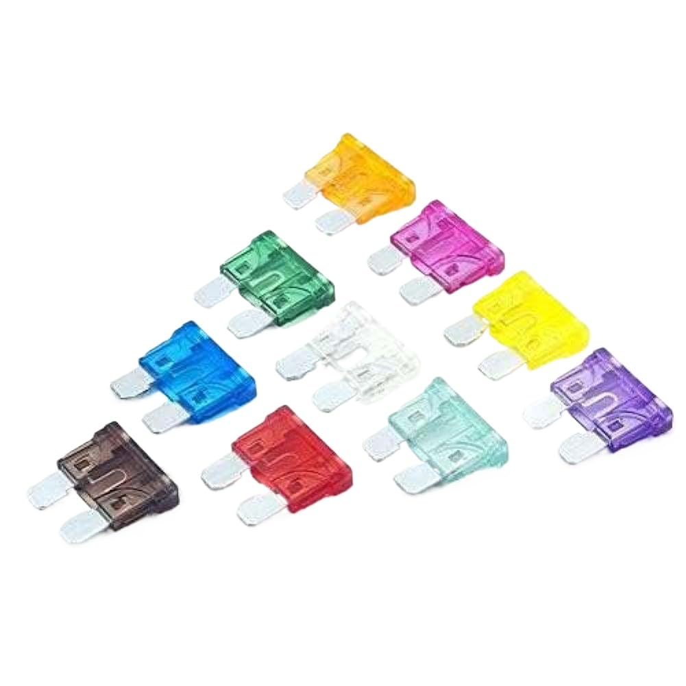 110 Pcs Medium and Small Mixed Car Auto Fuse Assortment Kit 2 A to 35 Amp Compatible with Automotive Systems