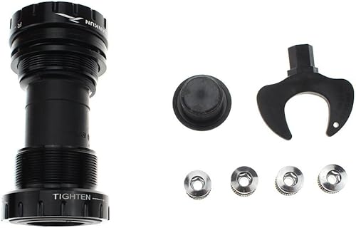 Miniatura 5 de Litetop - Juego de bielas para bicicleta de montaña 6890in 104 BCD con kit de soporte inferior y tornillos de plato para bicicleta MTB BMX de