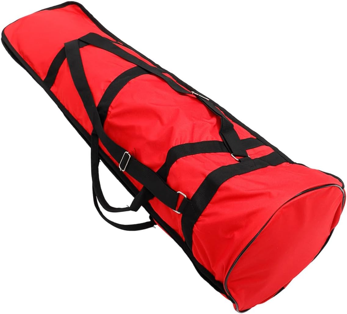 YARNOW Waterproof Oxford Cloth Trombone Case Thick Padded Portable Trombone Carrying Bag Red Instrument Protective Pouch for Musical Storage and Transport