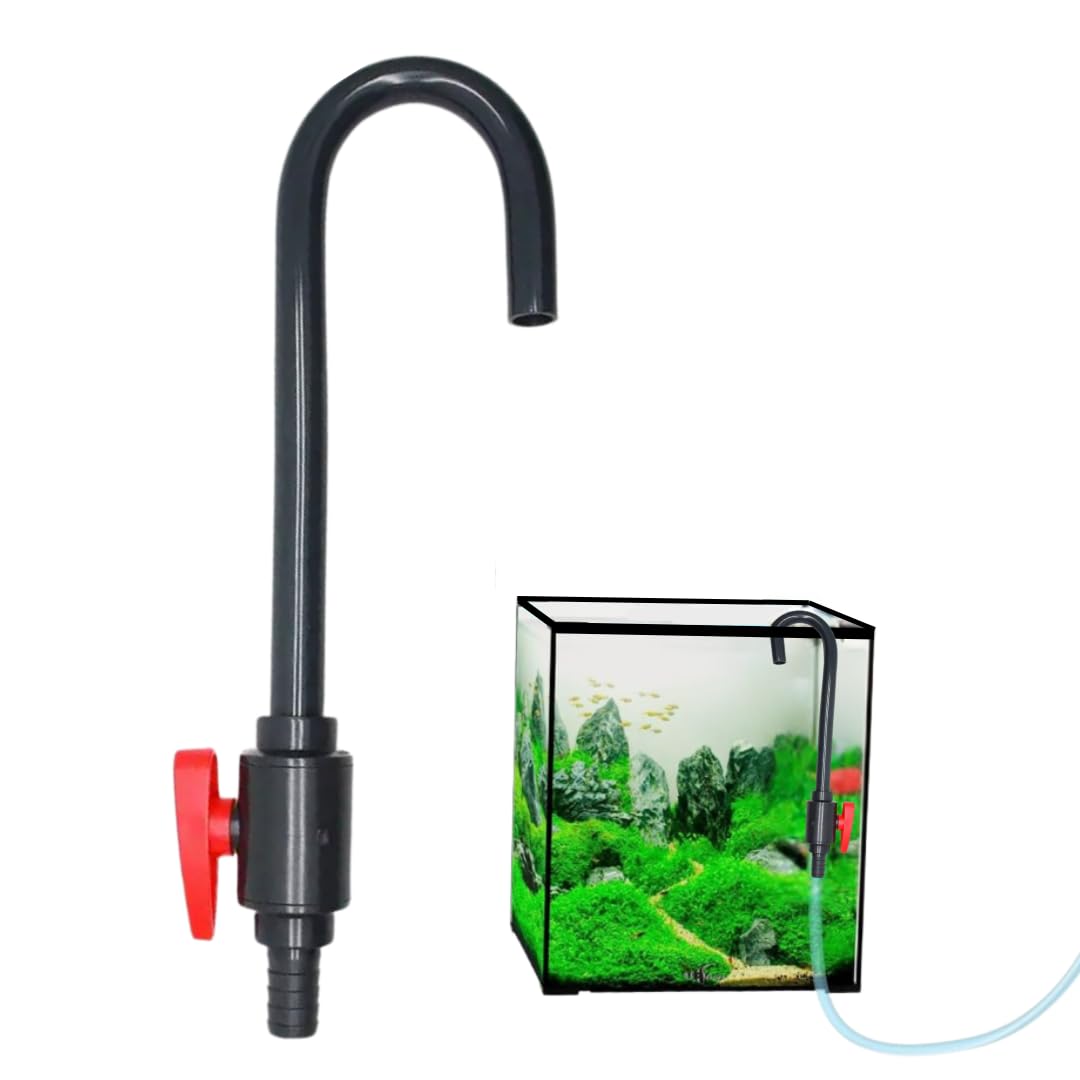 SANSEFERO Aquarium Fish Tank Blue J Pipe | Easy Water Filling and Secure Pipe Holder | Convenient Aquarium Accessory (Blue)-image-0