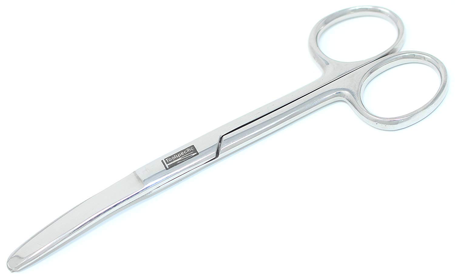 Toolspecific Silver 6" Stainless Steel Scissors, Curved Blades, Blunt Tips,