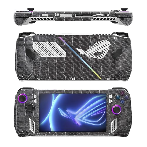 Image of MightySkins Carbon Fiber Skin Compatible with Asus ROG Ally - Black Gator Skin | Protective, Durable Textured Carbon Fiber Finish | Easy to Apply
