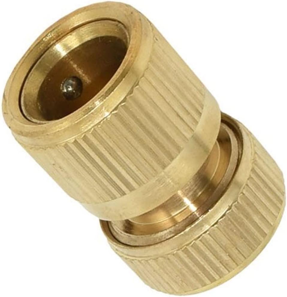 Utility Connector Adapter Hose Connector Adapter 1/2 inch Brass Hose Quick Connector Copper Connector Garden 16 Mm Hose Faucet Fittings Water Gun Fittings 8 Pieces/Yellow/1/2''