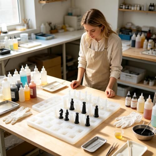 Générique Resin Chess Set Mold, Easy Release Crafts Mak...