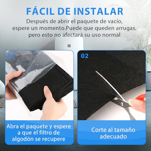 Miniatura 6 de Tghongky 2x Almohadillas Filtros De Carbón Activado 1220 210 3mm Almohadillas De Carbono De Corte Filtros De Carbón Activado Universales Filtro Aire Acondicionado Filtro De Aire Xxx