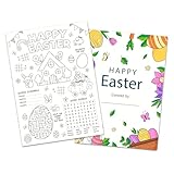 Meaningful Easter Activity Celebrate the Easter Spring Holiday with our inspirational mini games coloring cards. Each card is designed for creative engagement, featuring a coloring side for your DIY artwork with mini games like "Word Scramble""Decora...