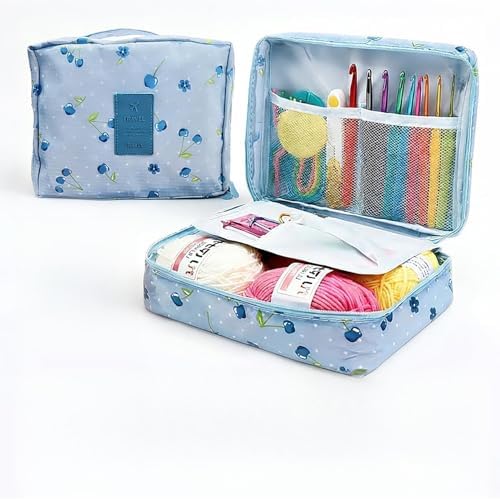 ARMINACO Crochet Kit for Beginners & Adults – 59pcs Complete Starter Set with Ergonomic Hooks (0.6-6.0mm), Yarn, Tools & Travel Bag – Craft Gift for Women, Teens & Seniors