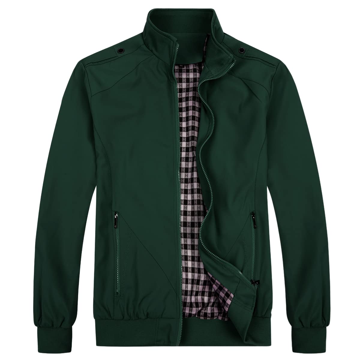 YOUTHUP Herren Jacke Regular Fit Sommer Übergangsjacke Leichtgewicht Freizeitjacke Bomber Sportjacke