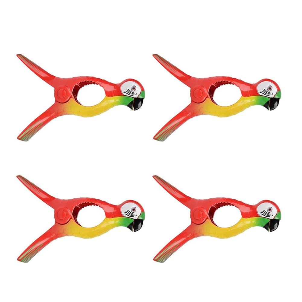 TAOTAO TEK 4Pcs Beach Towel Clips Plastic Novelty Beach Pegs for Sun Loungers, Clothes, Sunbeds, Pool Chair (B)