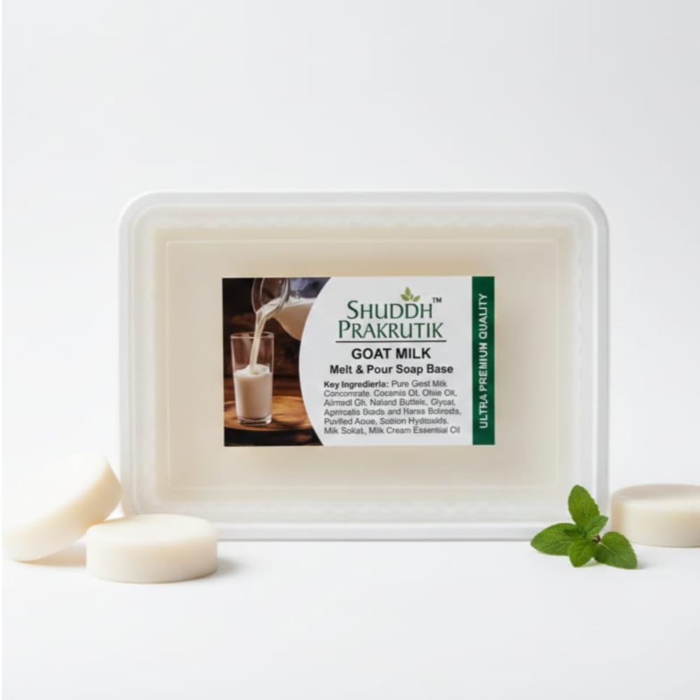Goat Milk Melt and Pour Soap Base 500g | Ultra Premium, 100% Natural, SLS SLES & Paraben Free | DIY Handmade Soap Making Base | Moisturizing & Gentle for All Skin Types (GOT MILK)-image-0