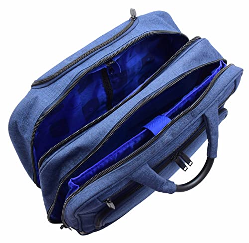 Rolling Pilot Case Zakelijke Aktetas Cabine Size Laptoptas Demin Blue Airborne - Image 4