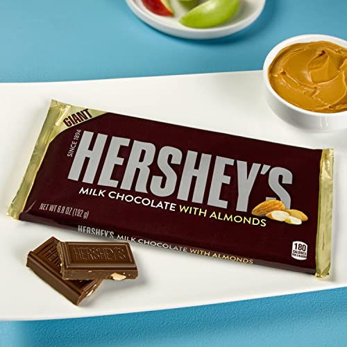 Image of HERSHEY'S Milk Chocolate with Almonds Giant Candy, 6.8 Ounce (Pack of 12)