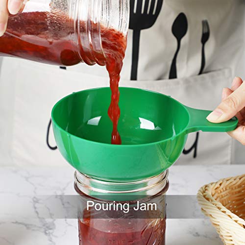 Aieve Canning Funnel, 2 Pack Mason Jar Funnel Kitchen Funnel Plastic Funnel Funnels Canning Supplies Canning Funnel For Wide And Regular Jars Canning Jars Mason Jars Filling Liquid Dry Ingredients #TOP4
