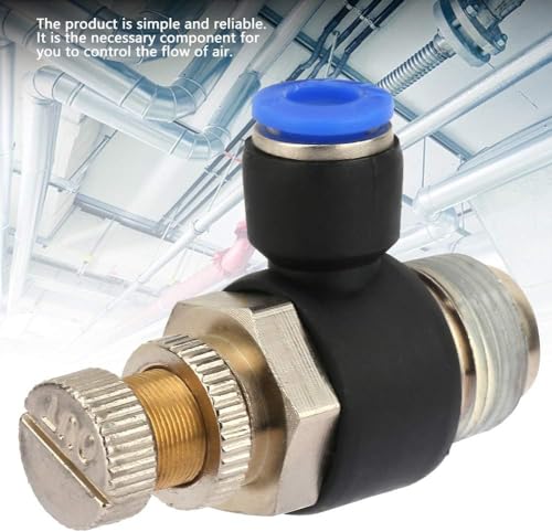 Conector rápido neumático con regulador de velocidad SL4-M5 para controlar aire 6