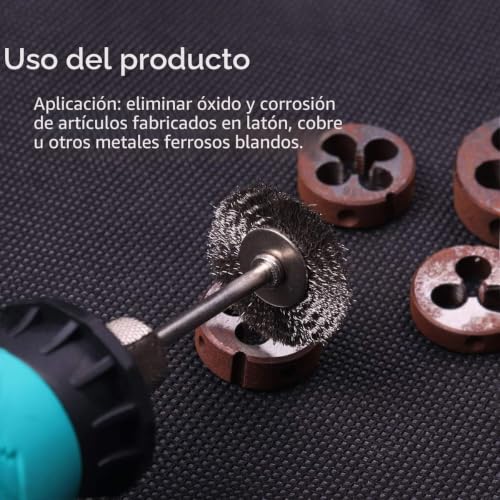 Miniatura 4 de Atoplee 50pcs 1 Pulgada 25 Mm Copa De La Rueda De Cepillo Mini Cepillo De Alambre Para Die Herramientas Rodillo De Fresado