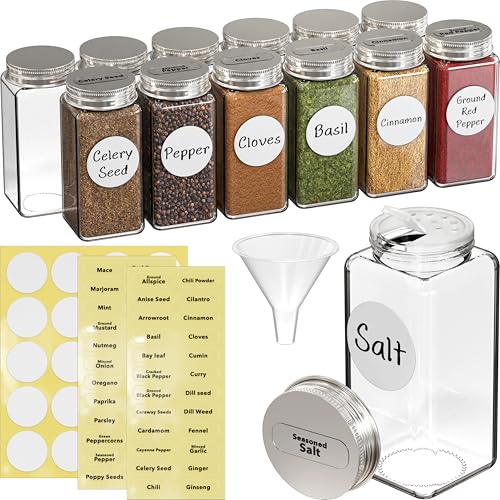 Simple Houseware 12-Pack Square Jars