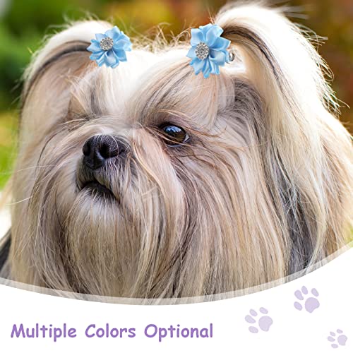 40 Pcs Flower Dogs Hair Bows With French Barrette Hair Clips Puppy Grooming Hair Accessories Dog Hair Clips Puppy Hair Bows For Small Dogs Girl Pet Cat Birthday Party Dog Hair Flower Topknot 20 Colors #TOP3