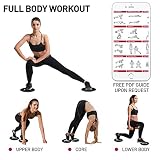 Amonax Suwaki rdzeniowe, dwustronne tarcze ślizgowe z paskami. Szybowce Ab do ćwiczeń rdzenia fitness na siłowni i w domu, podwójne pary ślizgaczy do dywanu, drewna, płytek podłogowych