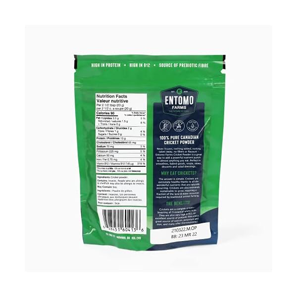 Entomo Farms Cricket Powder │113g Bag (4 oz) │ Pure Canadian Cricket ...