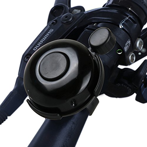 Dunchaty Bicycle Bell - Aluminum Bike Bell Ring - Classic Bicycle Bell For Adults Men Women Kids Girls Boys Bikes - Mountain Bike Accessories - Black #TOP2