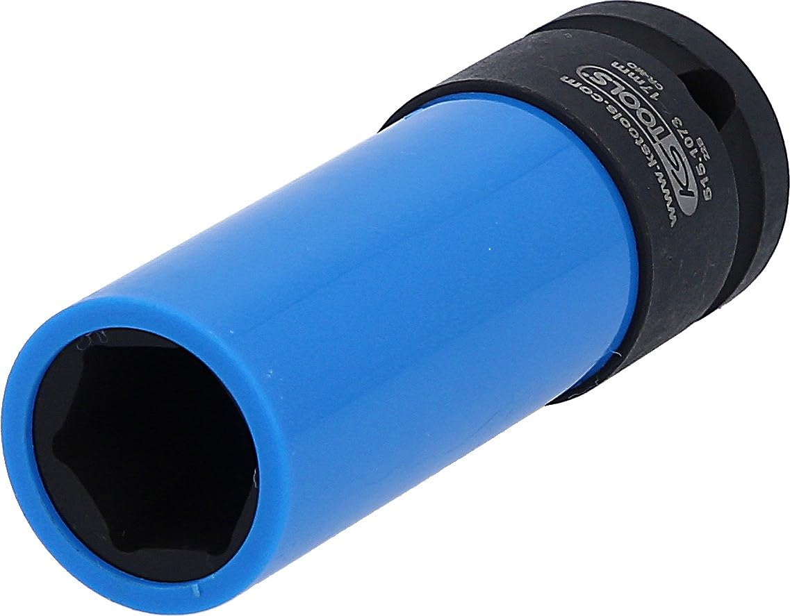 KS TOOLS Robusta bussola a impulsi da 1/2" per cerchioni in alluminio, lunga, 17 mm