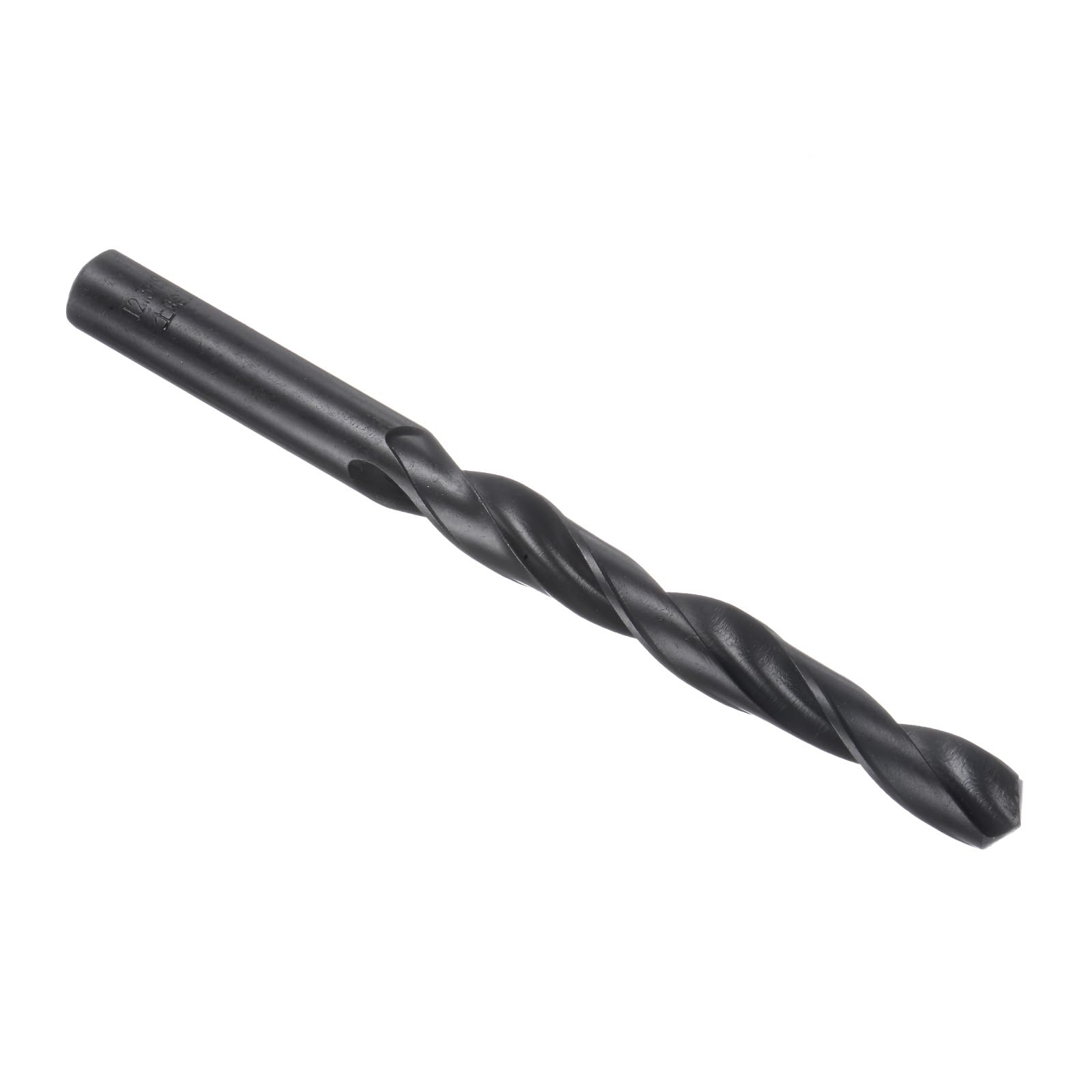 CoCud Twist Drill Bits, 0.49" Dia 5.9" Length, Black HSS-CO Split Point Spiral Straight Shank Drilling Bit