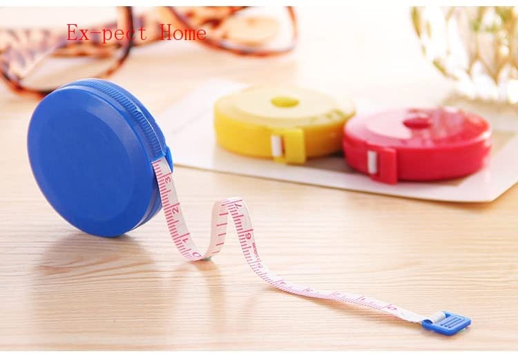 300pcs 1.5m Retractable Ruler Small Round Tape Measure 60inch Plastic Measuring Tape
