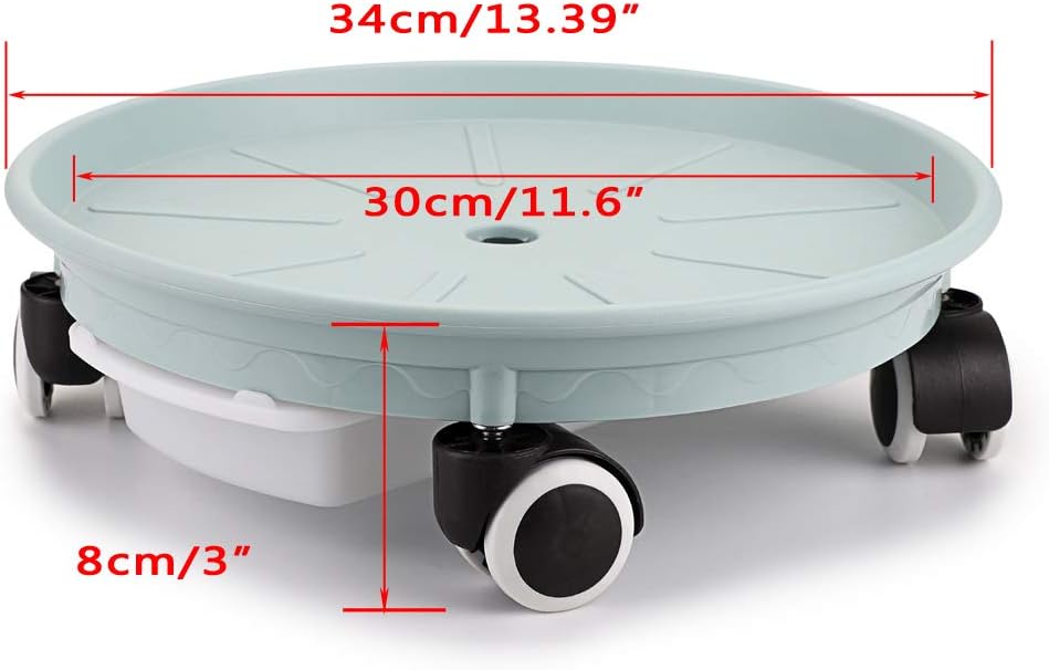 Skelang 2-Pack 13.39' Plant Caddy with Water Drawer, Movable Planter Dolly, Plant Stand Pallet - Loading Capacity 180 Lbs