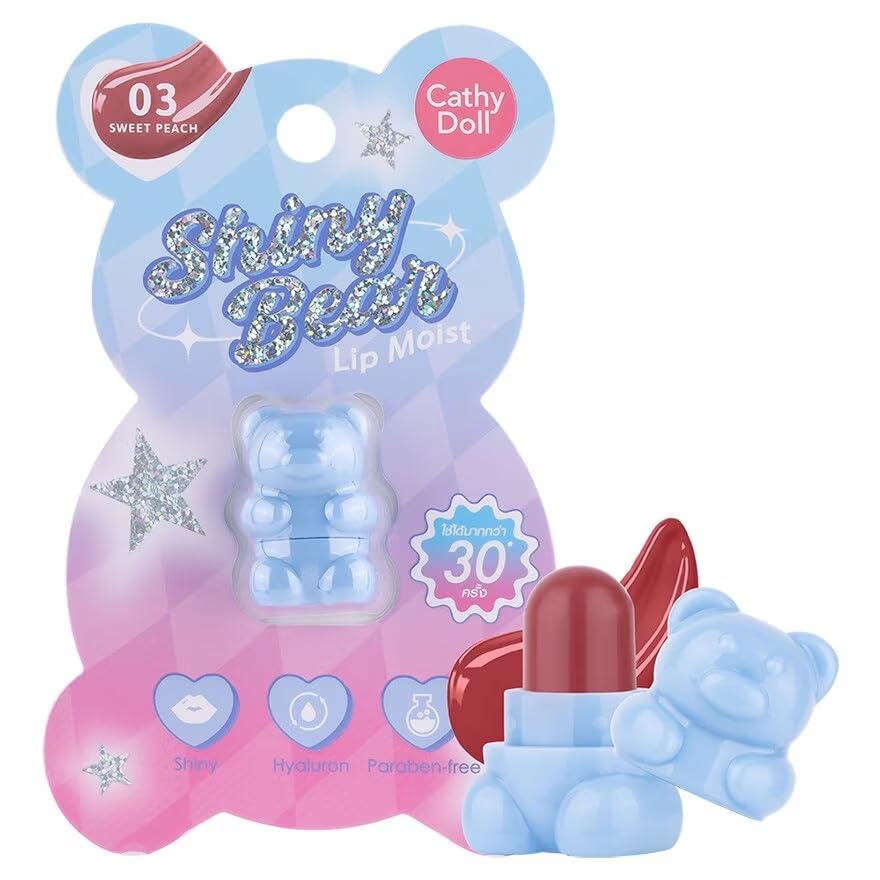 The Graceful Glamourr™ Cathy Doll Shiny Bear Lip Moist Tinted Lip Balm, SPF 30, Bear Shape, Moisturising, Long Lasting Glossy Finish, for Dry & Chapped Lips-picture-26
