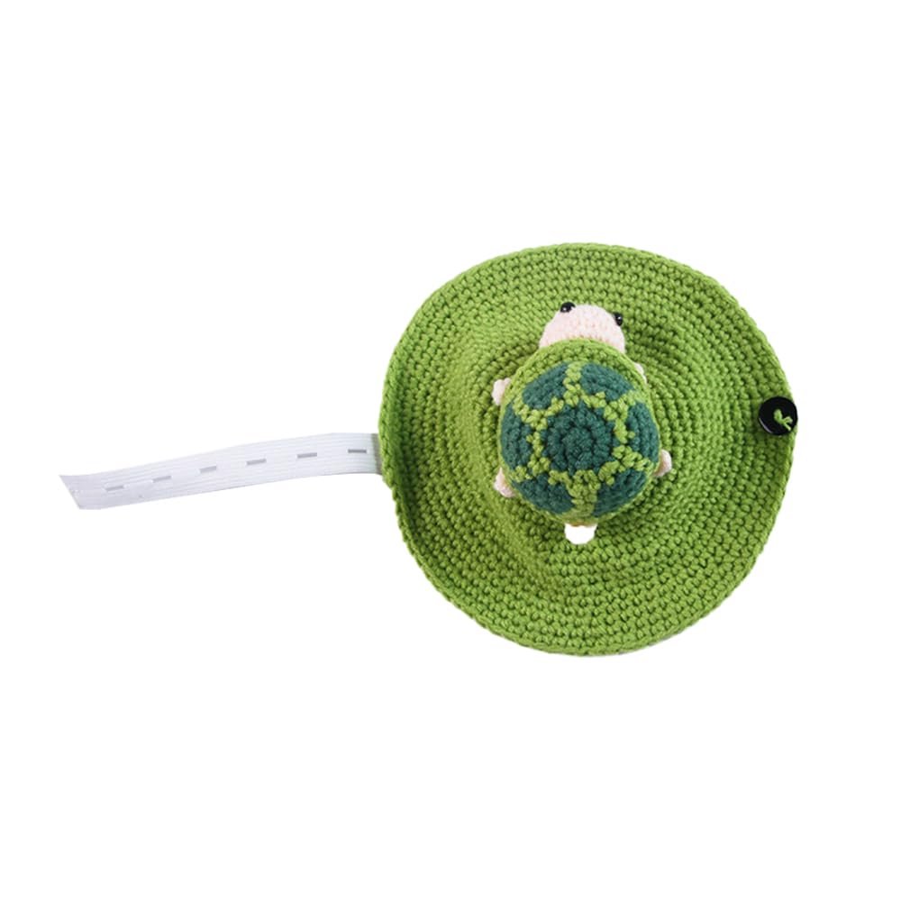 Pet Tortoise Knitted Outfit, Winter Handmade Turtles Sweater with Adjustable Grommet for Christmas Cosplay Photo Shoot Accessories