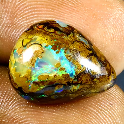 Pierre précieuse opale boulder multicolore de Koroit 6,62 ct pour création de bijoux - 3