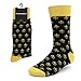 boxed-gifts Men's Mardi Gras Socks Fleur de Lis Patterned Premium Cotton Dress Casual Crew Socks for Men
