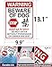 Multiwins 2 Pack Beware of Dog Signs, 13x9.9 inch Reflective Tin Sign Beware of Dog for Fence, Do Not Enter Sign Great for Garden and Yard Wall Decor