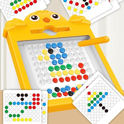 Arte de ponto magnético | Placa Magnética com Caneta Imã e Contas Imãs Coloridas | Prancheta de dese