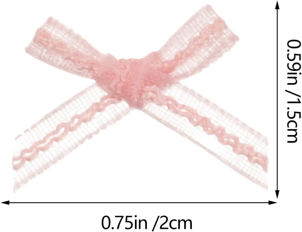 50pcs Bowknot Decorative Accessories for Crafting Sewing Headdress Decor Soft Yarn Material for Projects