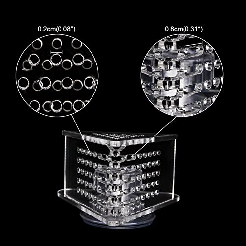 WEAVERBIRD Cone Red Worm Feeder Acrylic V-Shape Shrimp Fish Tank Feeding Cup with Suction Cup - Image 4