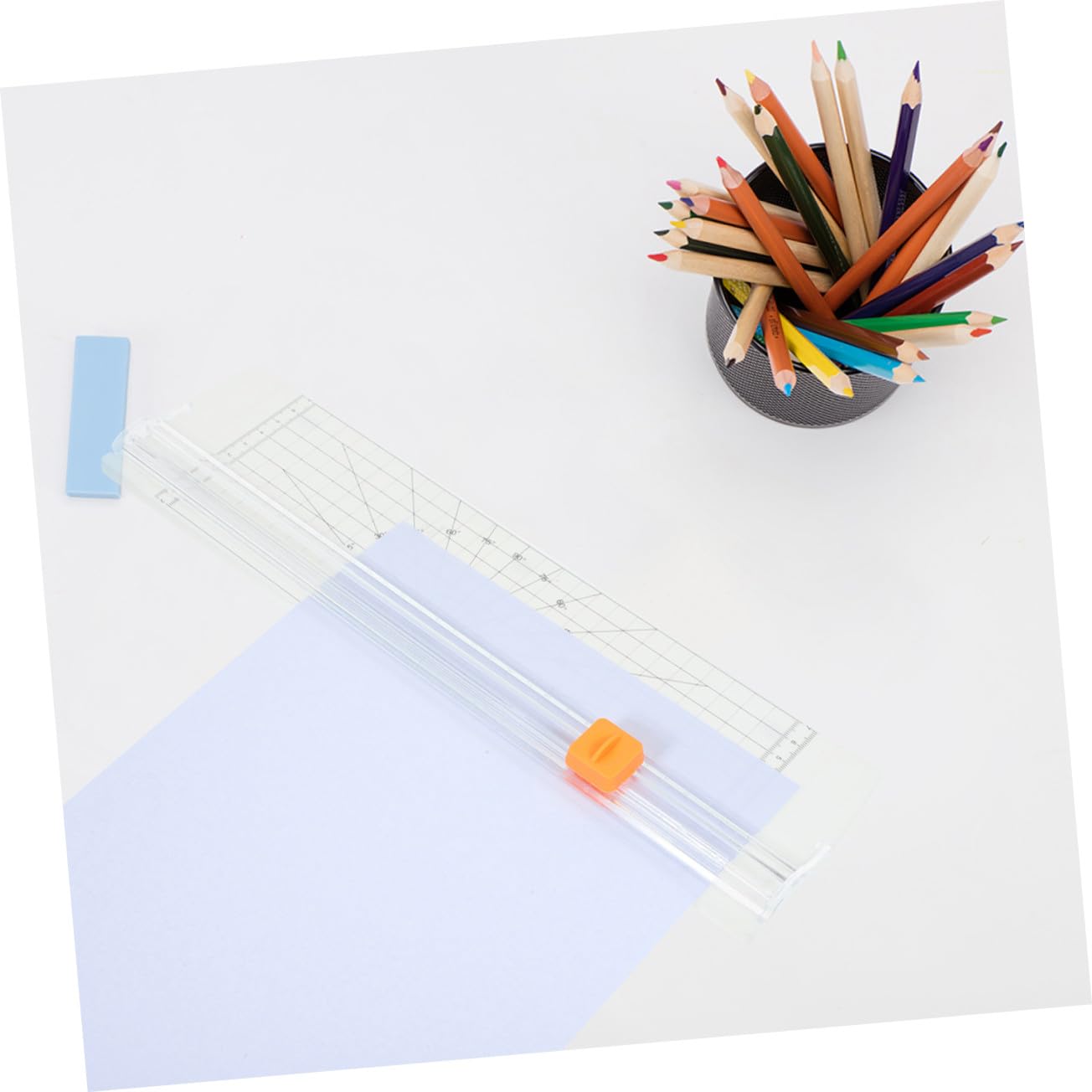 Hemobllo 2 Pezzi Mini Taglierina Carta Portatile per Ufficio Strumento Taglio per Foto Origami e Progetti Carta Scuola e Te