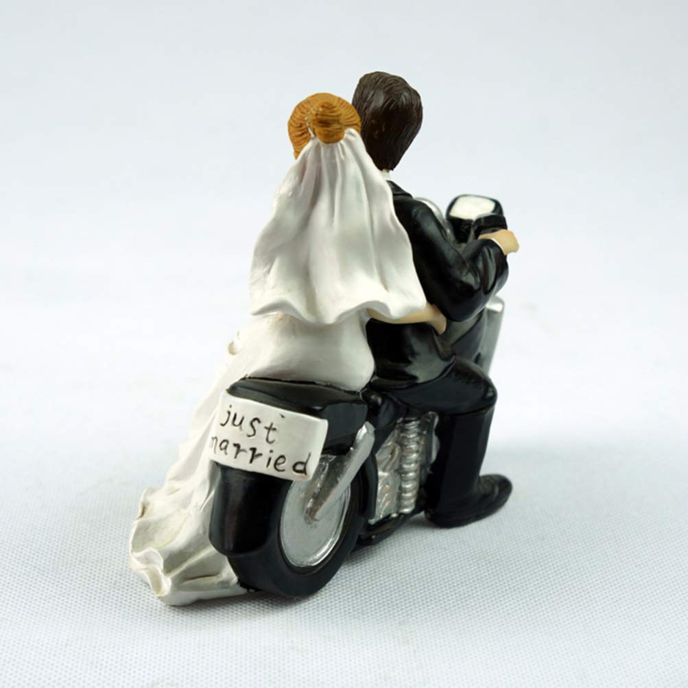 Hochzeitstortenfigur Brautpaar aus Kunstharz für Hochzeitsfeier | Tortenaufsatz Dekoration, für Feierlichkeiten, Formstabil und Farbbeständig