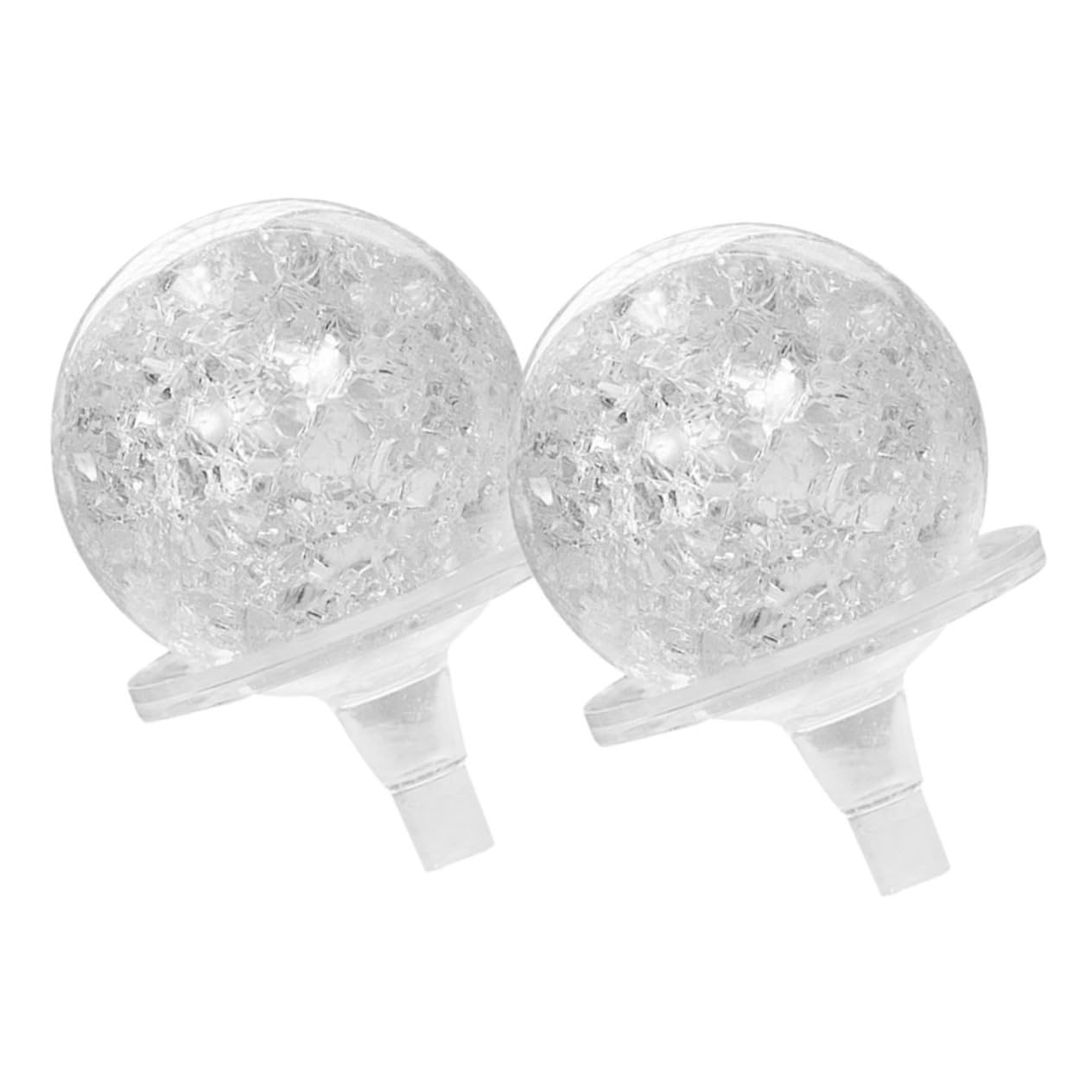 STOBAZA Versatile Decorative Spheres 2pcs Crystal Ball Set Water Fountain Bubble Crystal Ball Spheres Wall Decor Set