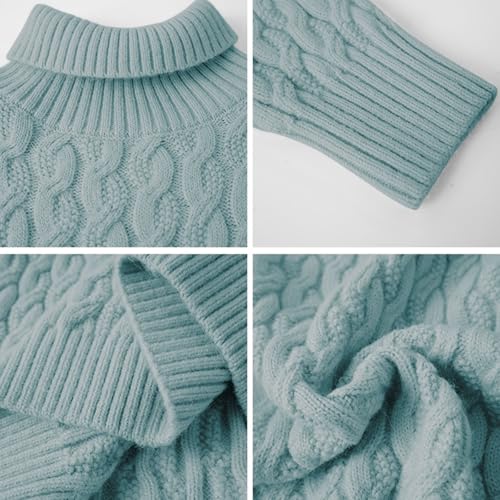 Girls Ribbed Knit Sweater Long Sleeve Crew Neck Pullover Sweater Clothes Kids Plain Soft Fall Winter Lined Tops Clothes4