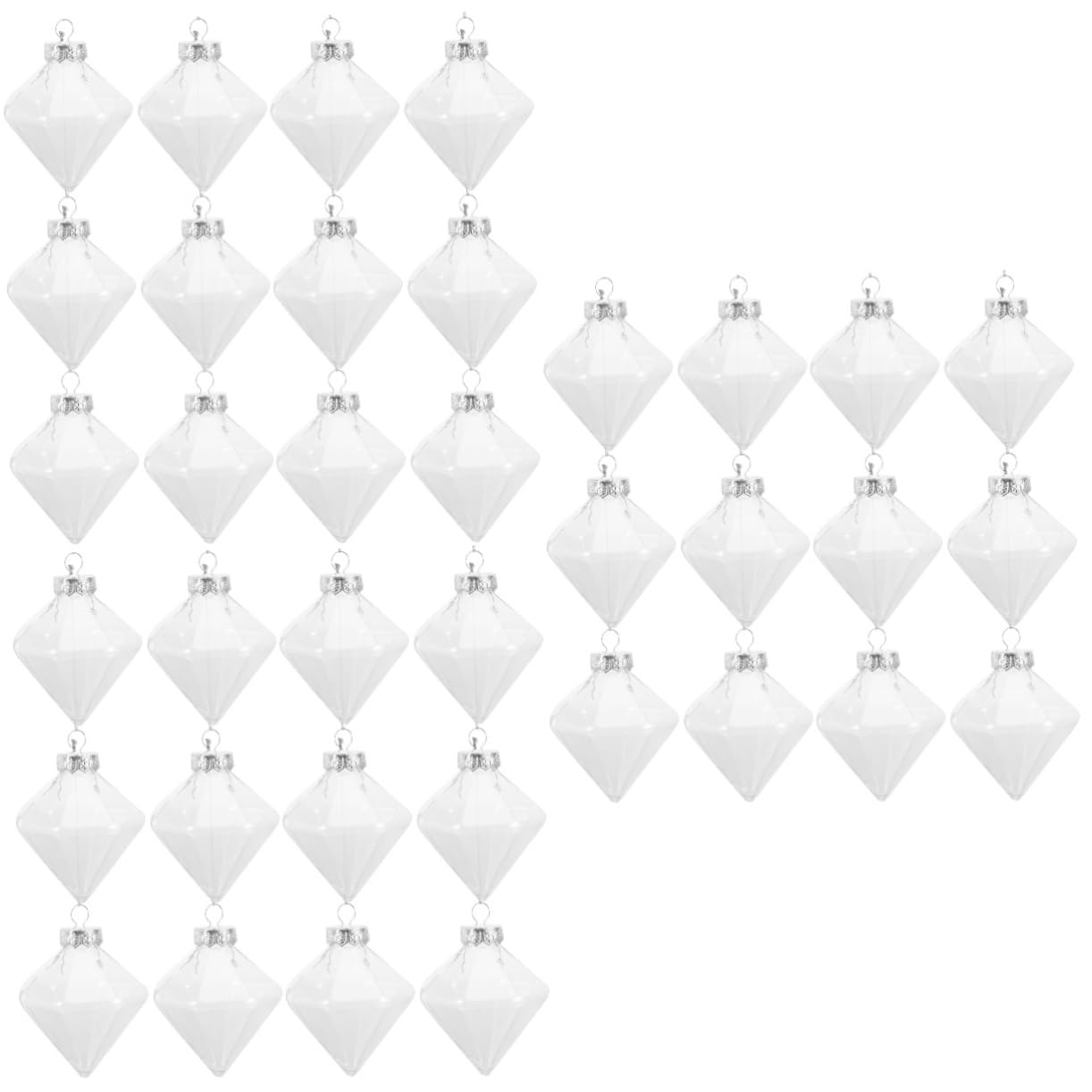 PartyKindom 3 Set Ornamento Dell'albero Di Natale Di Di Natale Piccole Palline Di Chiare Di Polistirolo Espanso Sfere Di Perle Transparent Plastica 12 Pezzi * 3