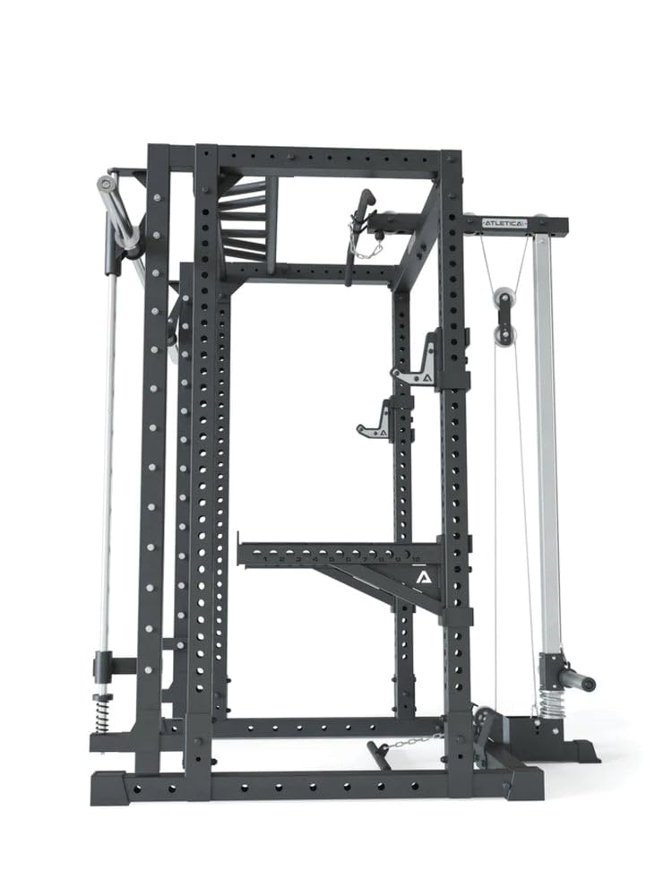 Atletica R7-Forge Power Rack | Power Rack mit Plate Load Gewichte und Smith Machine | Smith kann optional vor oder hinter dem Rack angebracht Werden