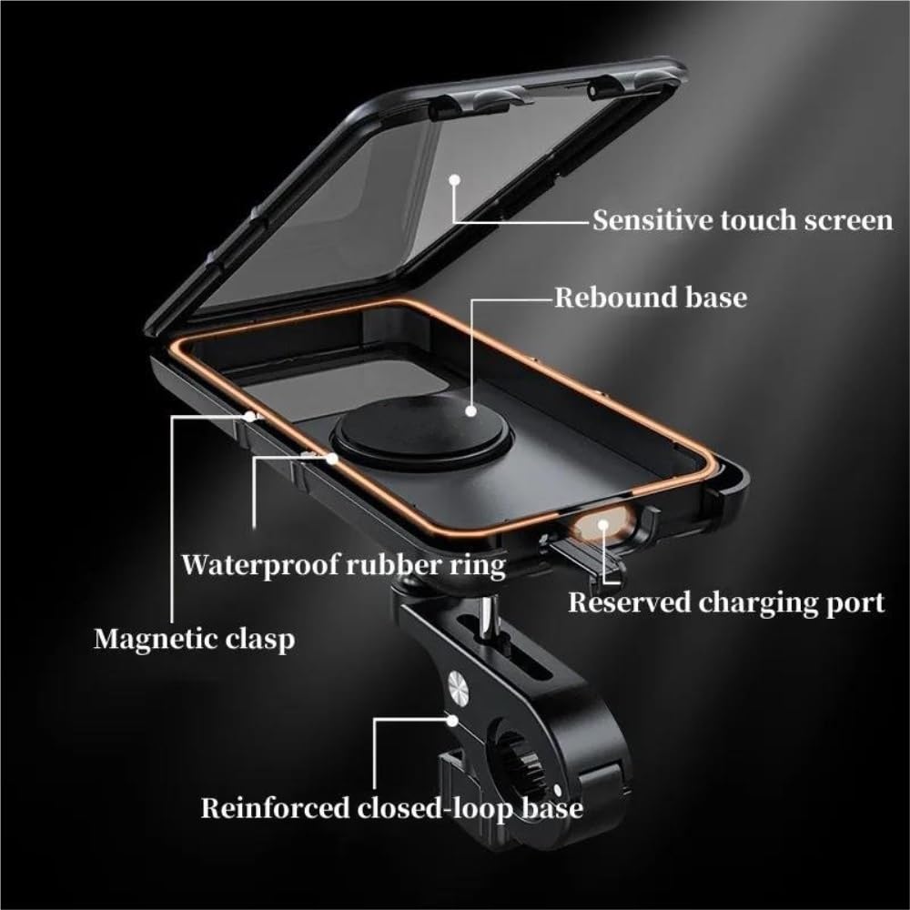 Supporto Telefono Bici Impermeabile Per Cellulare Rotazione 360° Elettrico Per Moto Per Smartphone 4-7 Pollici