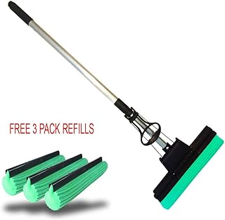 PVA Professional Double Roller Ultra Foam Rubber Mop and 3X Mop Heads